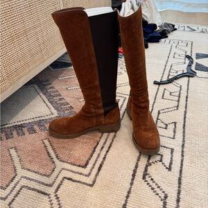 Tory Burch Brown Suede Knee-High Boots